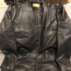 The TERRITORY AHEAD Black Leather Jacket NEVER WORN
